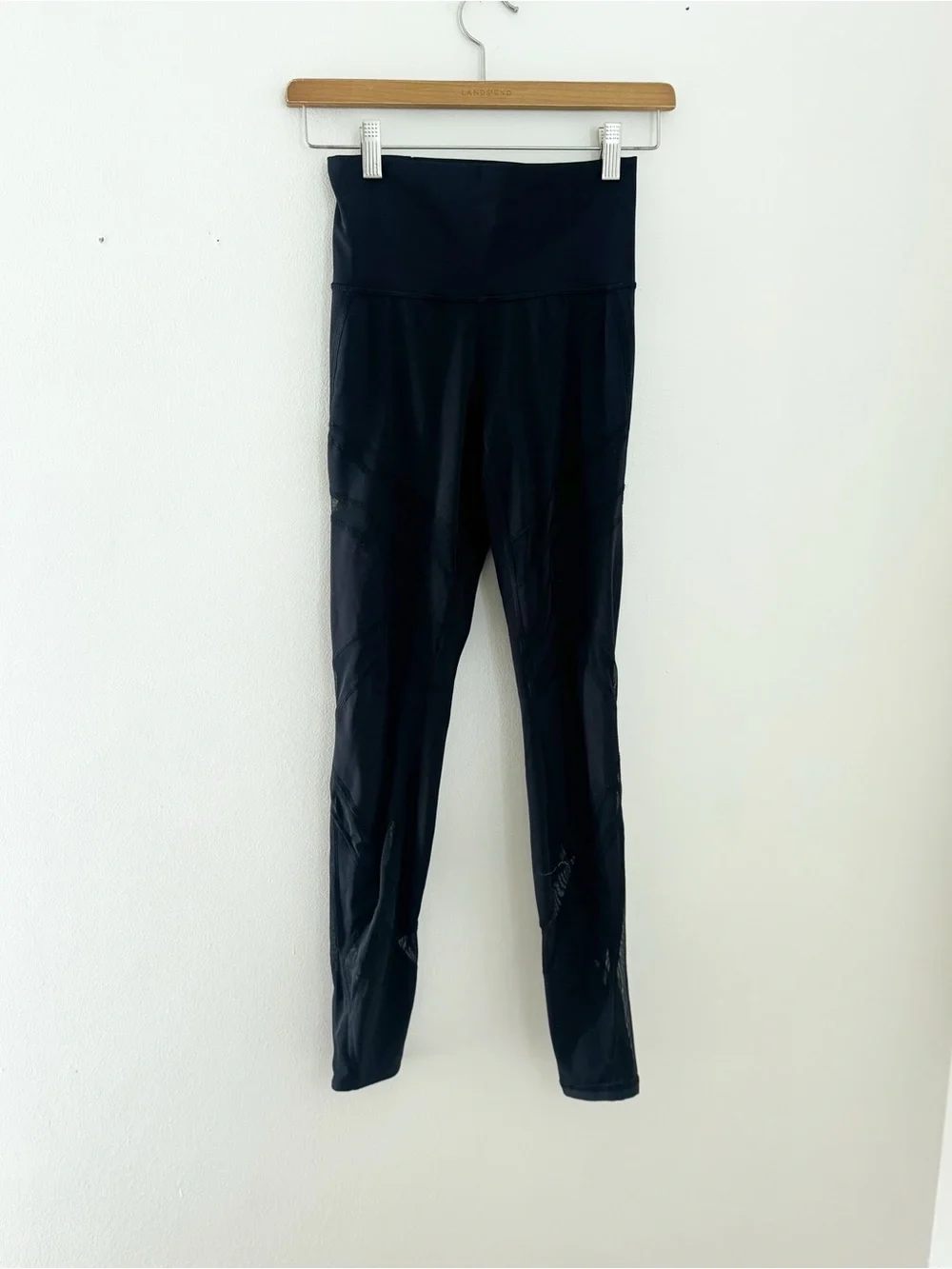 Lululemon Black Mesh Panel Leggings - Size 4